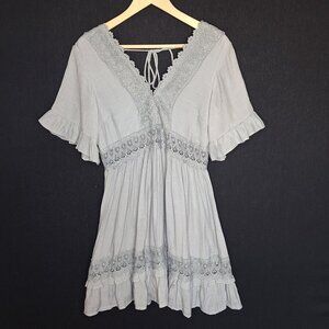 NWT Wishlist Apparel Embroidered Lace Dress Size M/L Western Country Rodeo Roman